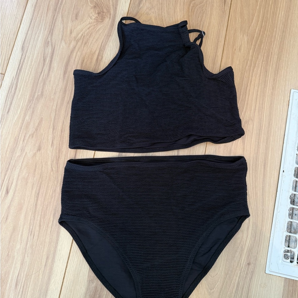 forever french x caitlyn neier swimsuit black 2 piece bikini set